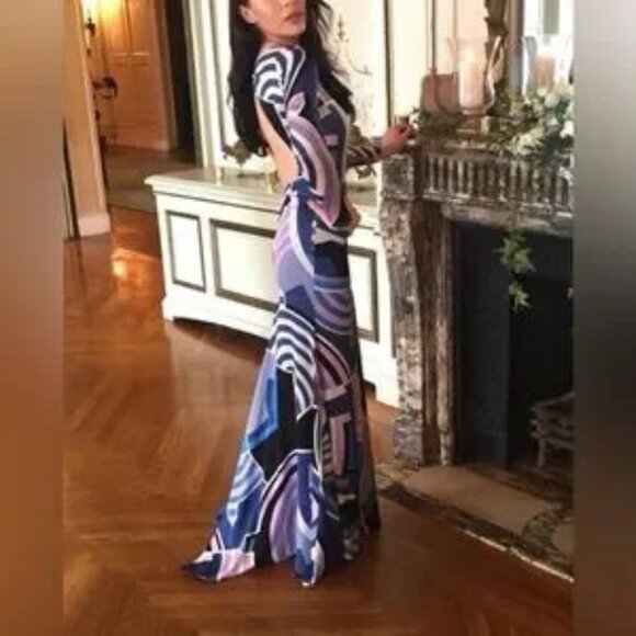 PUCCI GOWN - Silk Mermaid Maxi Printed - Picture 12 of 16